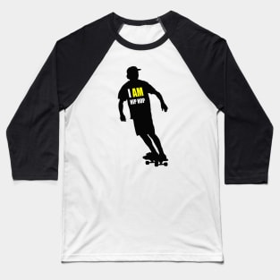 IAHH-SILHOUETTE-SKATEBOARDER-MALE Baseball T-Shirt